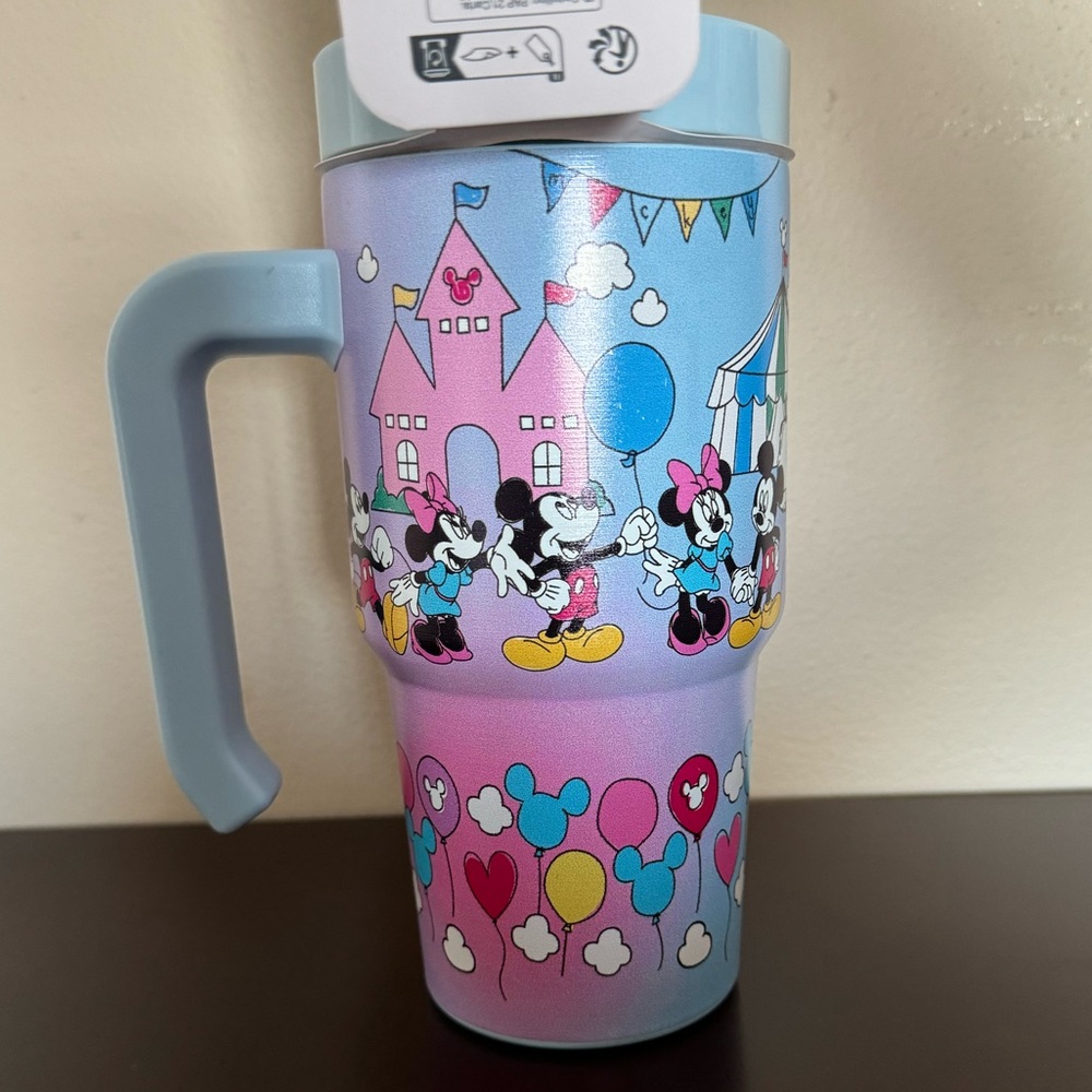 NWT! Disney Mickey And Friends Stainless Steel Mug With Straw - Picture 2 of 5